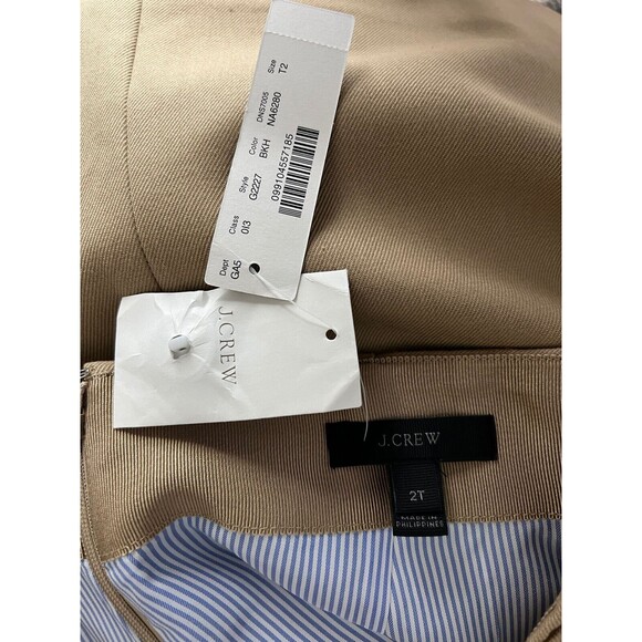 J.Crew Skirt Womens 2T Beige Wool Pencil Lined Back Zip Career - Picture 4 of 5